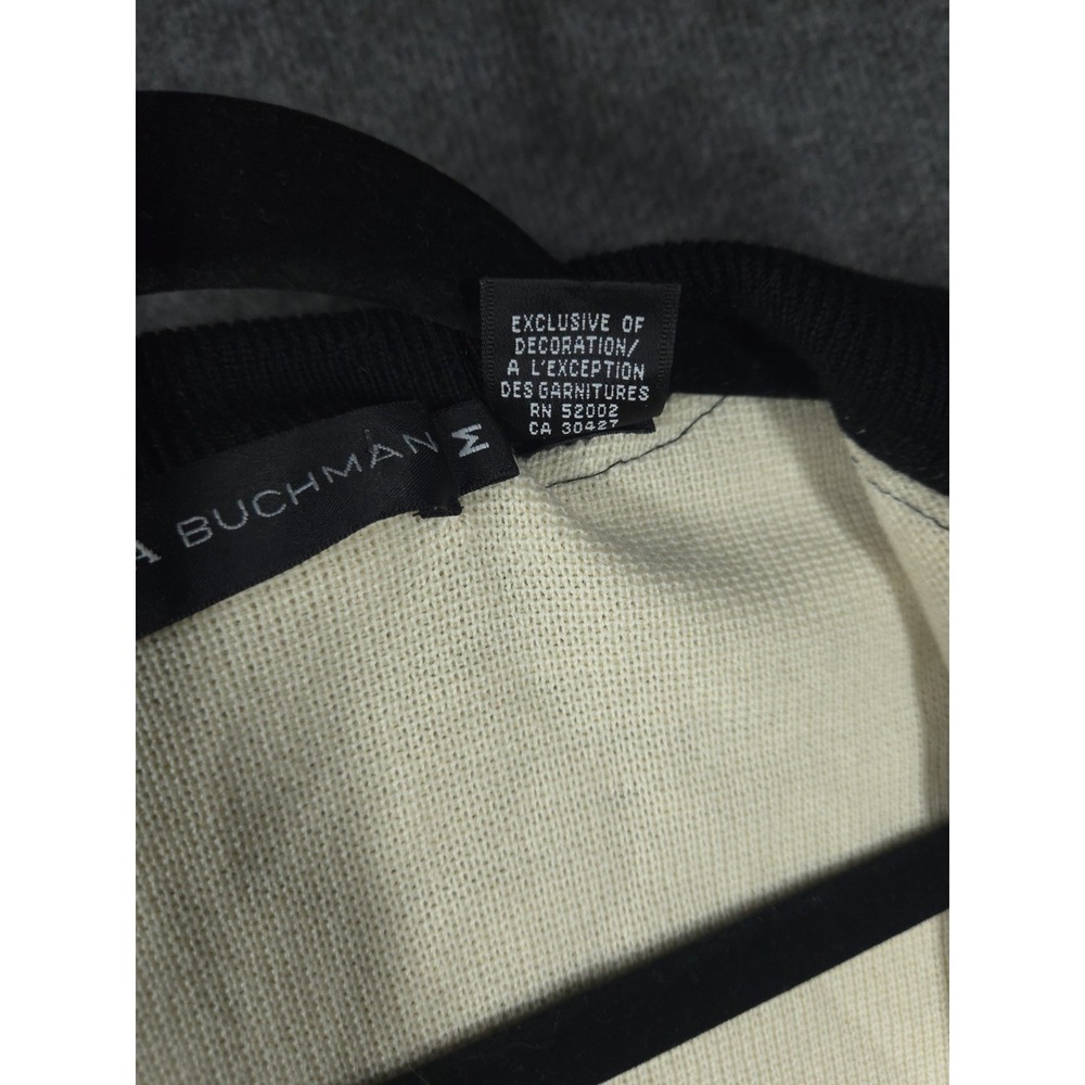Dana Buchman Womens M Merino Wool Cardigan Sweater Jacket Zip Chic‎ Old Money - Picture 10 of 12